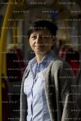 Zajezdnia tramwajowa w Gdańsku Nowym Porcie. Nz. motorniczaWioletta...