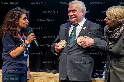 Gdansk. Europejskie Centrum Solidarnosci. Wystapienie...