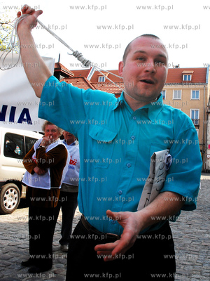 Wejherowo. Rynek Starego Miasta. Akcja protestacyjna...