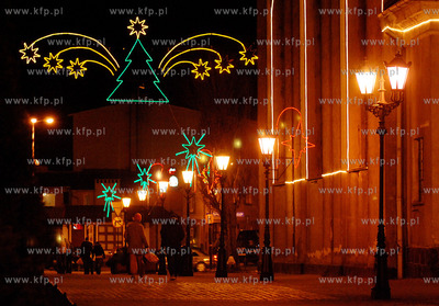 W Wejherowie swiateczne. Wejherowski rynek i deptak...