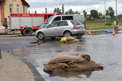 Ok. godz. 11 do Tczewa dotarla fala kulminacyjna. Poziom...
