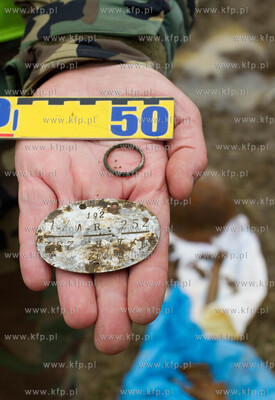 Gdansk. Rebiechowo. Szczatki niemieckiego zolnierza...