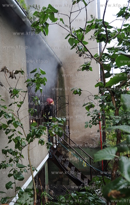 Sopot, ulica Haffnera 38. Pozar w mieszkaniu na parterze...