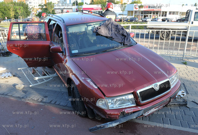 Sopot Droga Zielona. Wypadek samochodowy. Samochod...
