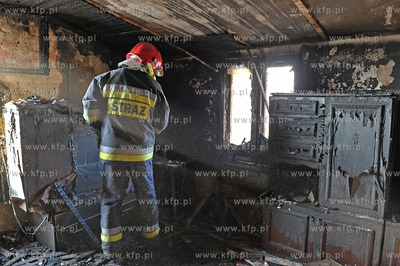 Sopot ulica Grunwaldzka 97a. Pozar mieszkania na poddaszu....