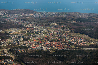 Gdynia z lotu ptaka. Dzielnice Wielki Kack, Karwiny,...