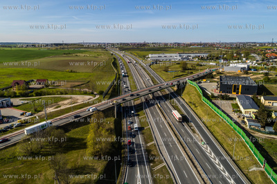 Węzeł na trasie S6 na wysokości Straszyna. 11.05.2017...