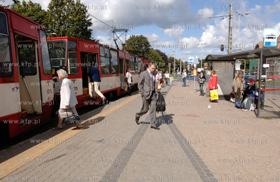 Gdansk Oliwa. Okolice petli tramwajowej na al. Grunwaldzkiej,...