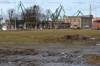 Tereny bylej Stoczni Gdansk, Mlode Miasto. 5.02.2016...