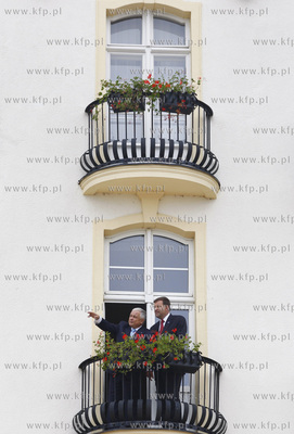 Sopot. Ogrody Grand Hotelu. Spotkanie Prezydentow Grupy...