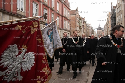 Gdańsk. Przemarsz ul.Długą z okazji jubileuszu siedemdziesięciolecia...