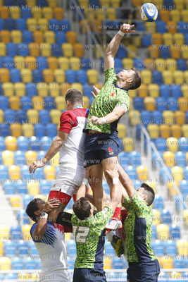 Gdynia. Mistrzostwa Europy w Rugby 7. Mecz Hiszpania...