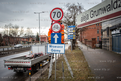 Demontaż znaków ograniczających prędkość do 50...