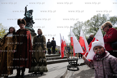 Obchody 3 Majowe pod pomnikiem Jana III Sobieskiego...