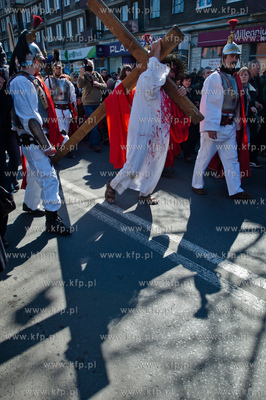 Wielki Piatek. Misterium Meki Panskiej na ulicach Gdanska....