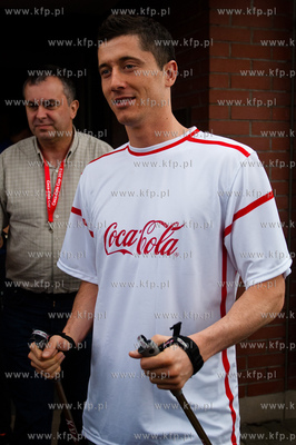 Gdansk. Teren AWFiS. Pilkarz Robert Lewandowski - reprezentant...