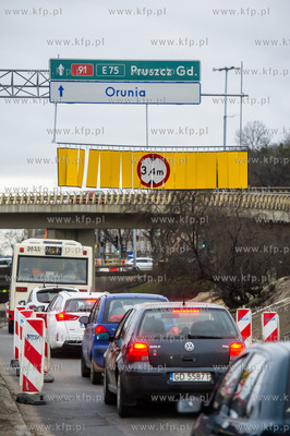 Gdansk. Ograniczenie wysokosci przejazdu do 3,4 metra...