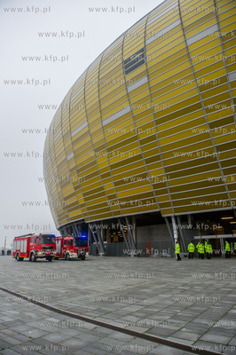 Stadion Energa Gdańsk. Ćwiczenia służb ratowniczych...