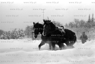 Obfite opady śniegu spowodowały liczne utrudnienia....