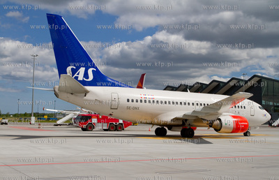 Gdansk, Rebiechowo. Nz. Boeing 737 SAS Scandinavian...