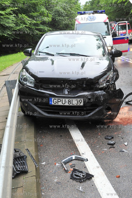 Sopot, ul. Malczewskiego. Wypadek drogowy. Kierowca...