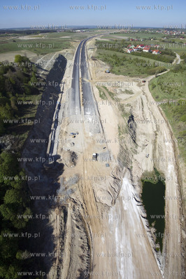 Gdansk. Budowa obwodnicy poludniowej z lotu ptaka....
