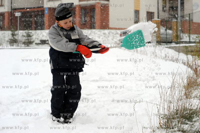 Pierwszy porzadny snieg w Gdansku. Dzieciaki dlugo...