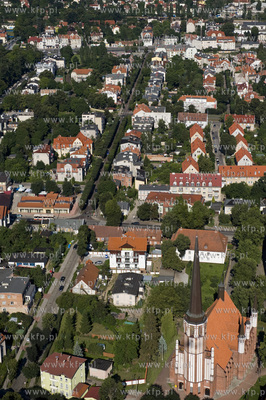Gdansk Oliwa z lotu ptaka. Okolice skrzyzowania ul.Polanki,...