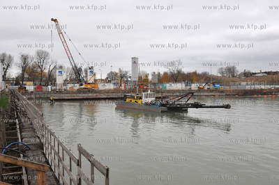 Prace na budowie Muzeum II Wojny Swiatowej w Gdansku....