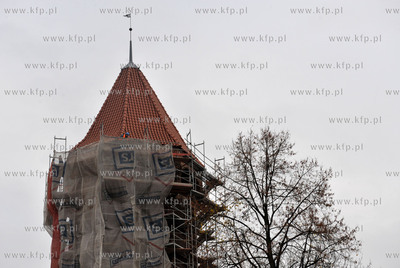 Remont baszty Jacek na ul. Panskiej w Gdansku. 13.11.2015...