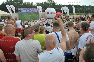 Gdansk Brzeżno. Strefa kibica na plaży w pobliżu...