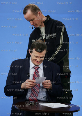 Gdansk. Studio Telewizji Gdansk. Posel Tadeusz Cymanski...