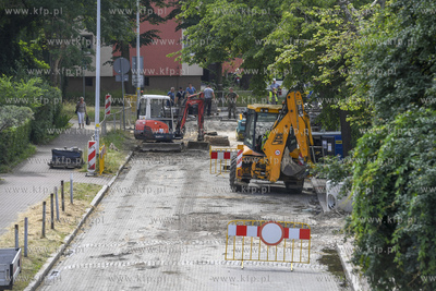 Remont nawierzchni na ul. Kamienna Grobla w Gdańsku....
