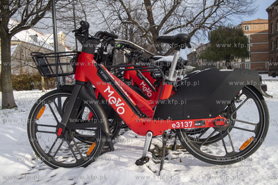 Stacja MEVO na ul. Tartacznej w Gdańsku. Rowery MEVO...