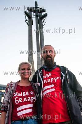 Wiec solidarności z Białorusią. Pl. Solidarności...
