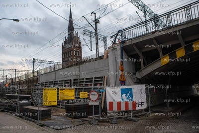 Gdańsk Wrzeszcz, ul. Biała. Przebudowa muru oporowego....