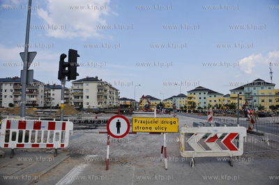 Gdansk. Budowa ulicy Nowej Lodzkiej oraz nowej lini...