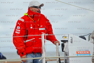 Sopot. Uroczyste przywitanie zeglarza Zbigniewa Gutka...