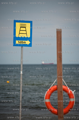 Sopot. Tlumy turystow, podczas slonecznego i goracego...