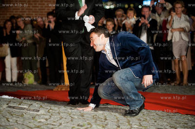 Gdansk. Dziedziniec Polskiej Filharmoni Baltyckiej....