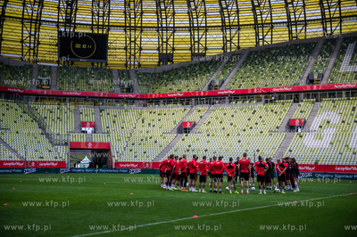 Gdansk. Stadion Energa. Otwarty dla mediow trening...