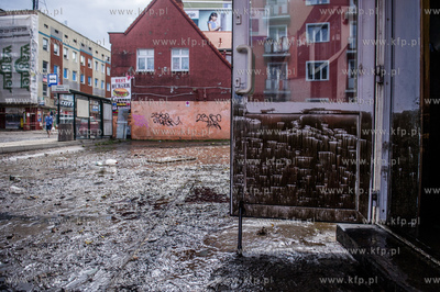 Gdańsk. Wrzeszcz. Skutki silnych opadow, które przeszły...
