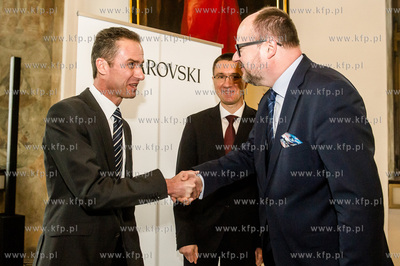 Gdańsk. Ratusz Głownego Miasta. Sala Wety. Konferencja...
