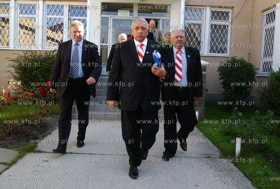 Gdansk. Siedziba Samoobrony. Konferencja prasowa przewodniczacego...