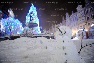 Nastepny atak zimy na Gdansk nastapil poznym wieczorem....