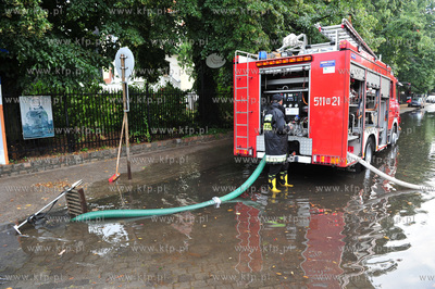 Sopot. Ulica Poniatowskiego. Ulewny popoludniowy deszcz...