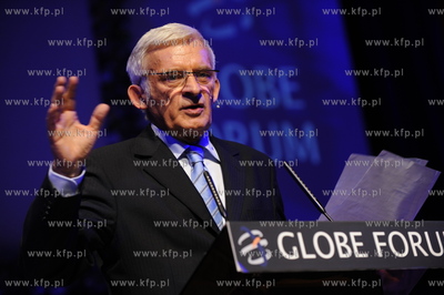 Gdansk, GLOBE FORUM 2009. Nz Jerzy Buzek - przewodniczacy...