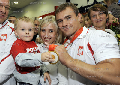 Powitanie Leszka Blanika na lotnisku w Gdansku - Rebiechowie....