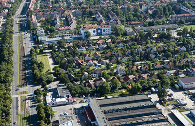 Gdansk Dolny Wrzeszcz z lotu ptaka. Okolice al. Hallera...
