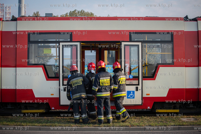 Zderzenie tramwajów na ul. Marynarki Polskiej w Gdańsku.
18.10.2018
fot....